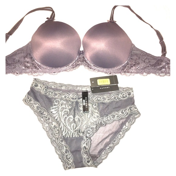 Modern movement Other - Grey push-up bra and Natori lace panty, 32D, S
